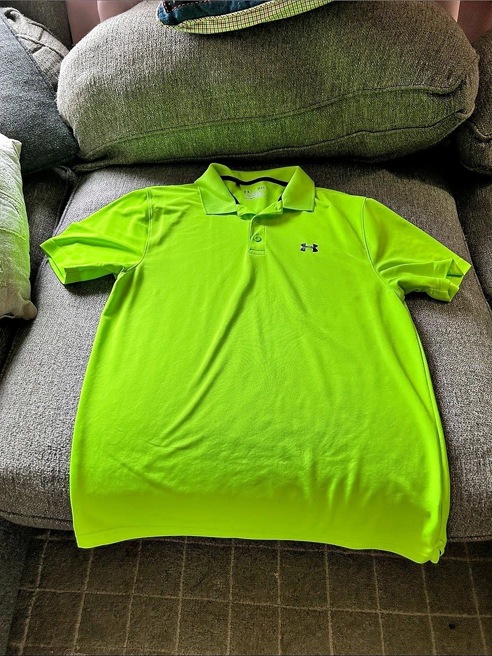 Under Armour HeatGear Loose Fit Golf Polo Men's Polo Green | Size Large